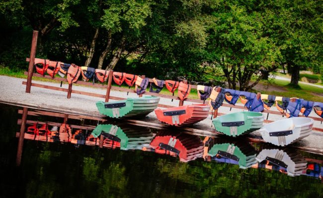 Clara Lara Fun Park Boats Lined Up